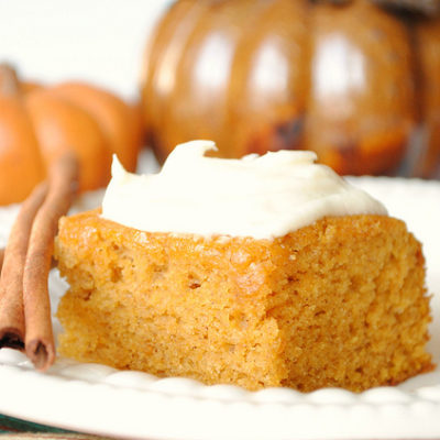 Pumpkin Bars with Cream Cheese Frosting