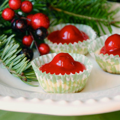 Mini Cherry Cheesecakes