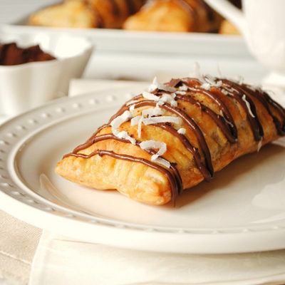 Nutella, Banana and Coconut Hot Pockets