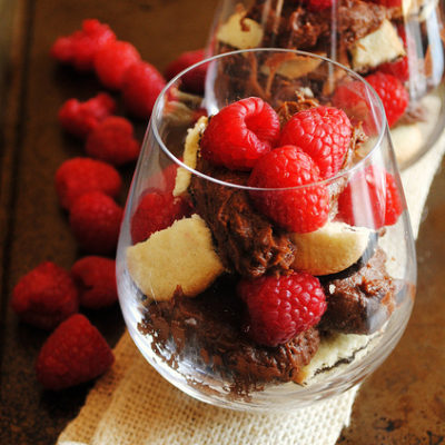 Chocolate, Milano and Raspberry Parfaits