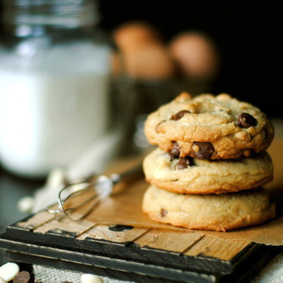 White and Milk Chocolate Chip Cookies